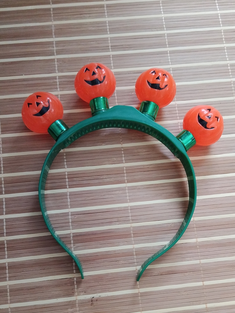 Kids Halloween Pumpkin Headband - Green and Orange